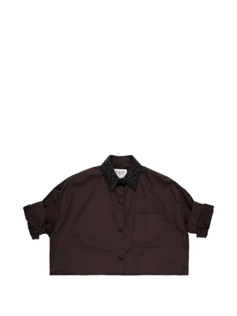 TWP Next Ex crystal-collar shirt