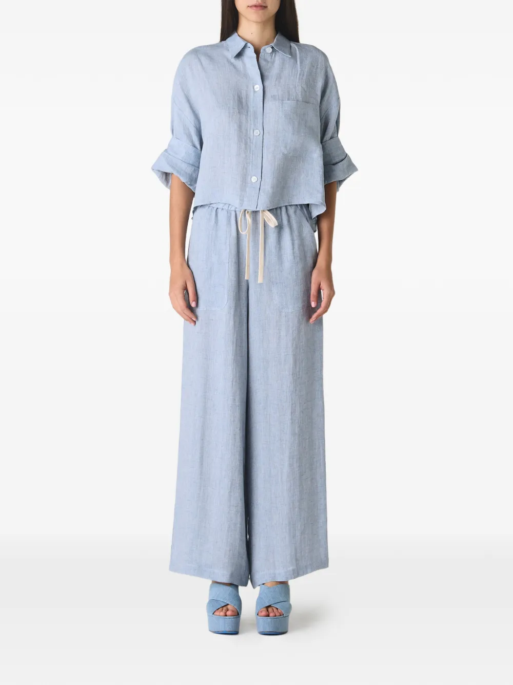 TWP Main St. drawstring-detail pants - Blauw