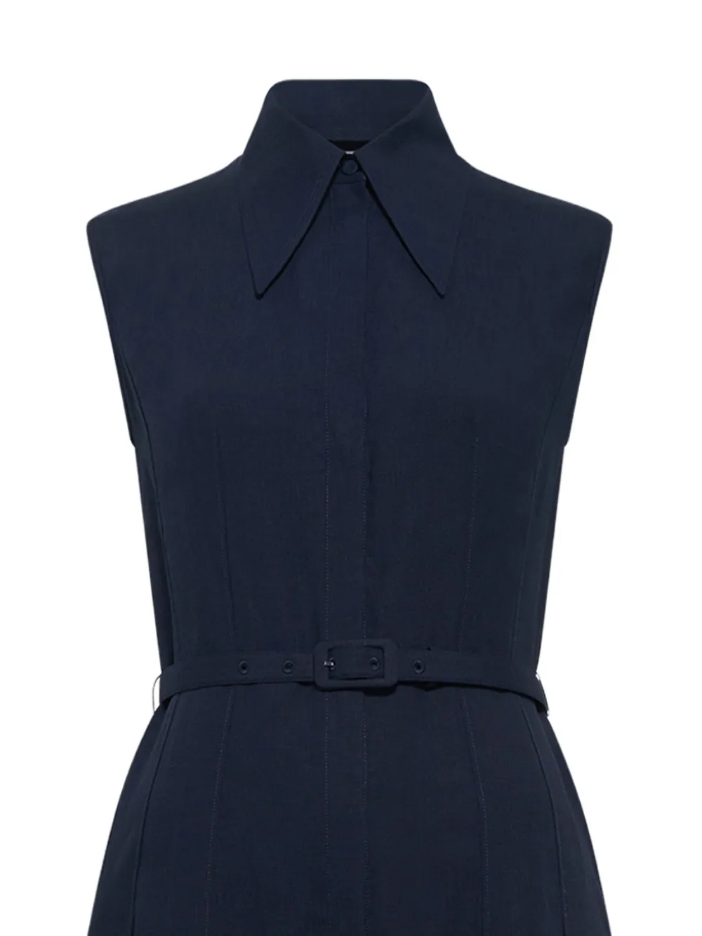 Gabriela Hearst Durand pleated belted maxi dress - Blauw