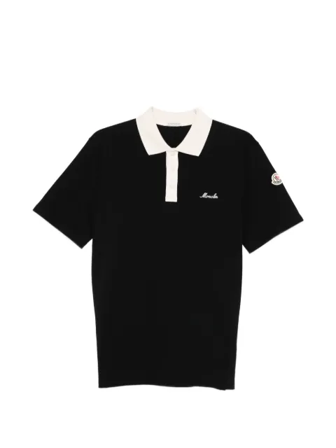 Moncler embroidered-logo polo shirt
