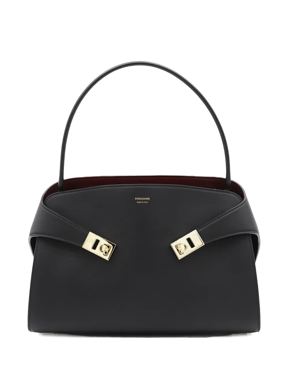 Ferragamo logo-print shoulder bag - Nero