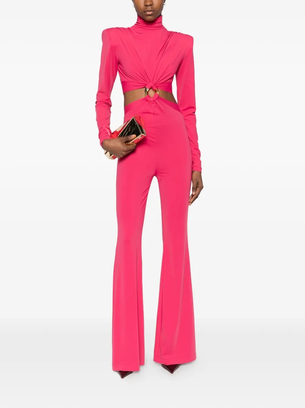  Mitiliane Couture Cut-out Chain-link Jumpsuit - Pink 