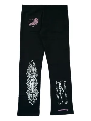 Chrome Hearts Deadly Doll Graphic Track Pants | Black | FARFETCH