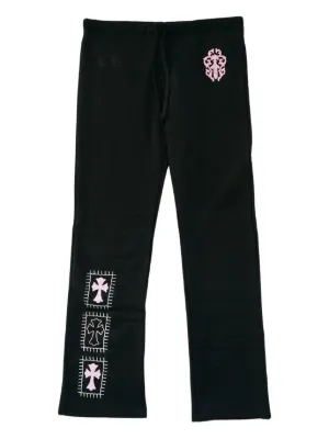 Chrome Hearts フローラル トラックパンツ | ブラック | FARFETCH JP