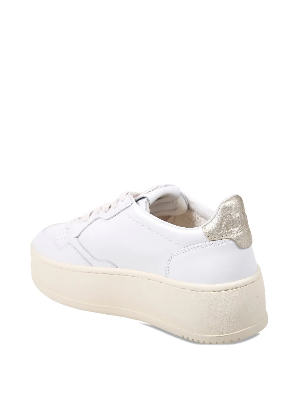 Autry logo-patch platform sneakers Wit
