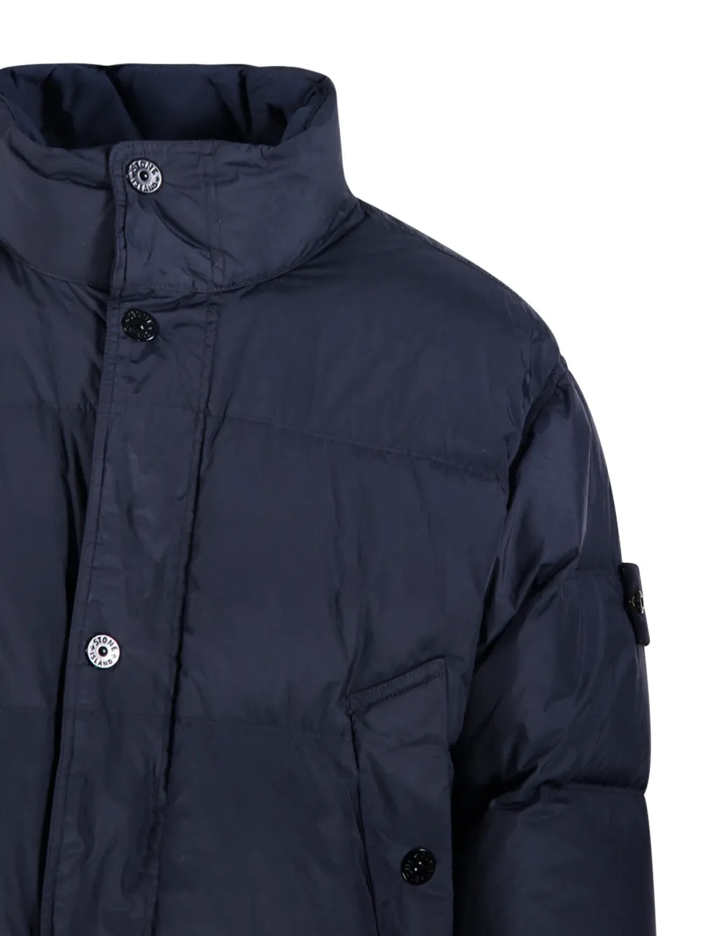 Stone Island 4100109 Crinkle Reps NY donsjack met windbestendigheid Blauw