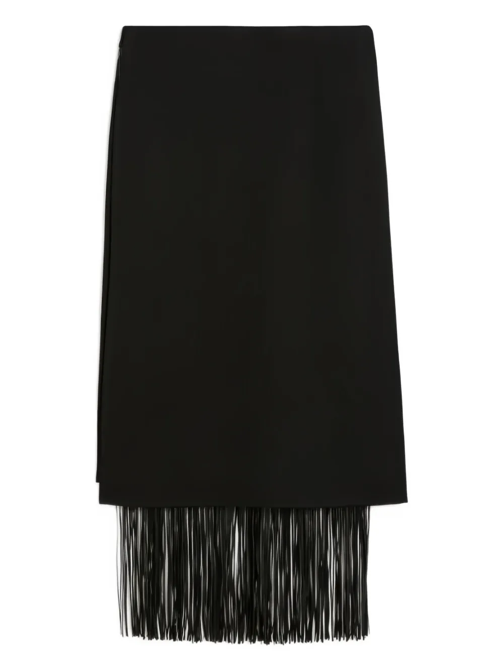 Sportmax Hiberis fringed midi skirt - Nero