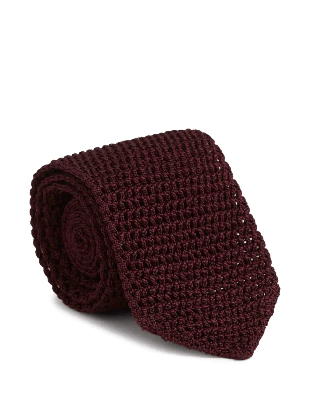 TOM FORD knitted silk tie - Rosso