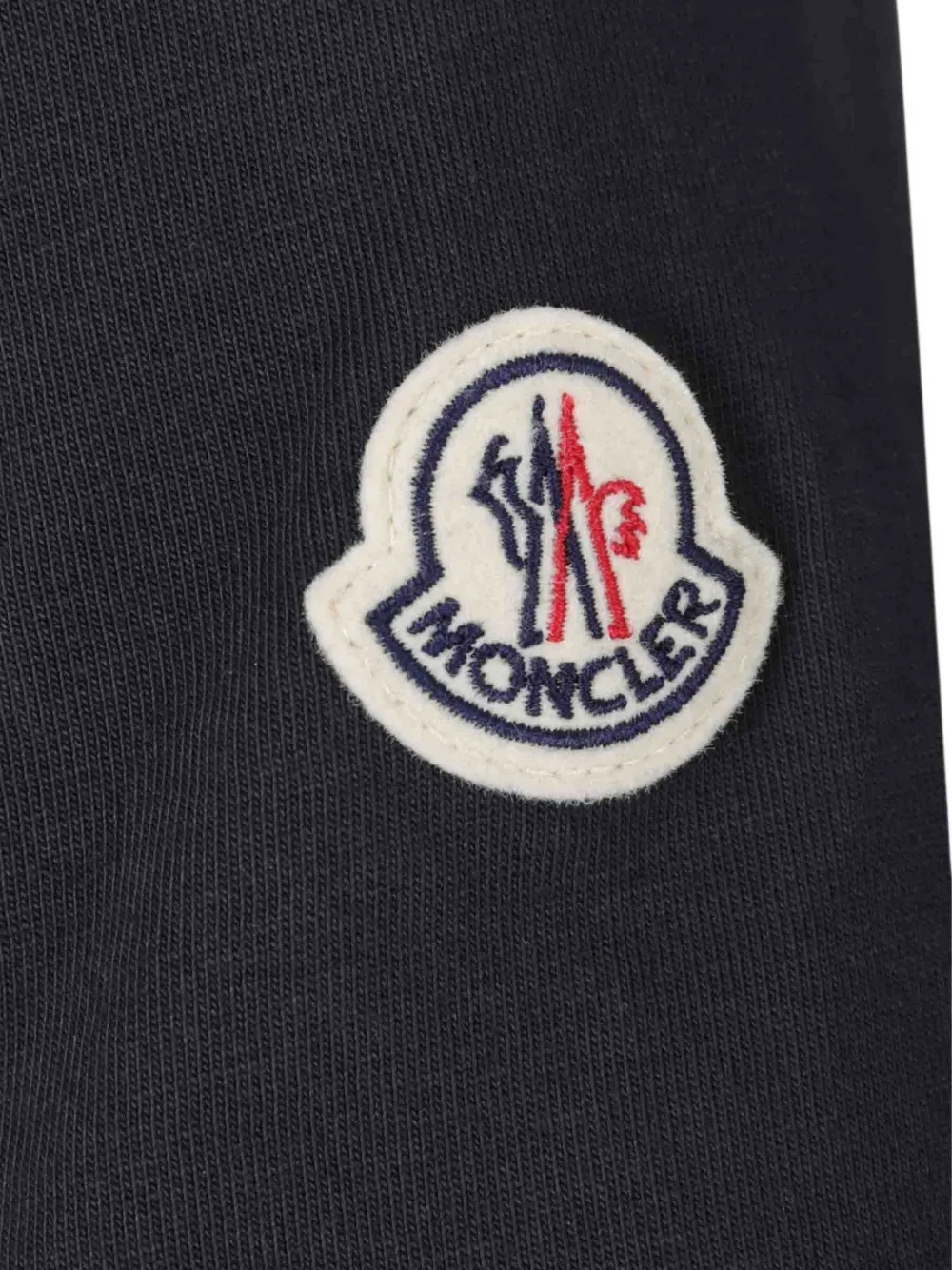 Moncler T-shirt met ronde hals en logopatch Blauw