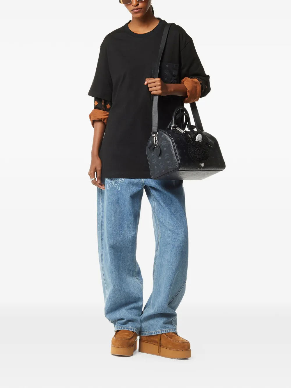 MCM Ella Boston shopper Zwart