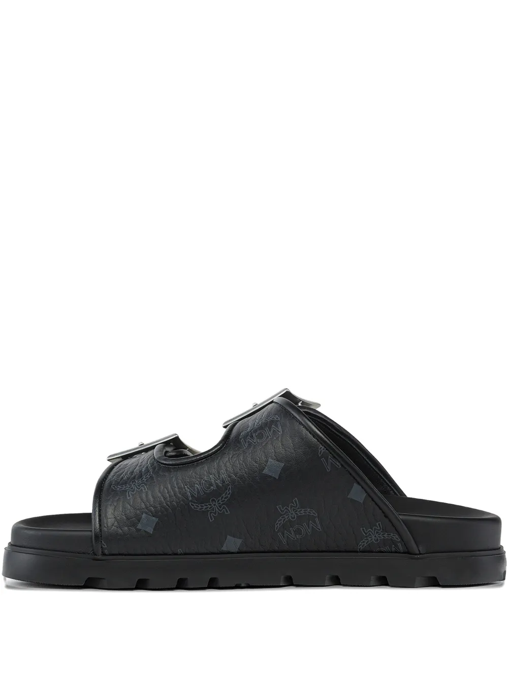 MCM buckle-detail flat sandals - Nero