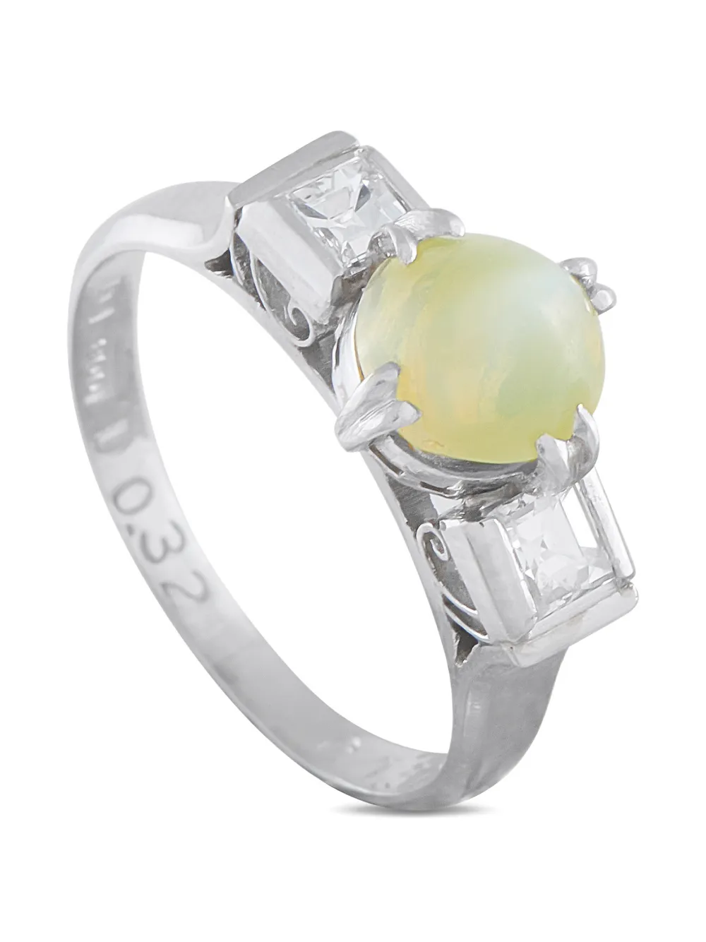 LB Exclusive platinum diamond and cat's eye ring - Argento