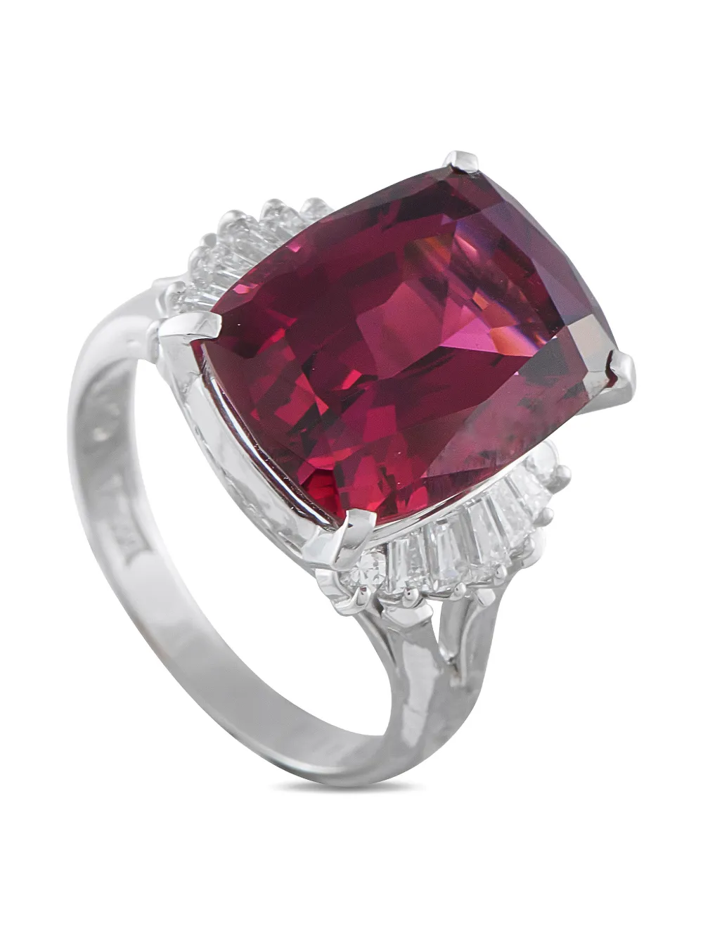 LB Exclusive rhodolite garnet and diamond ring - Argento
