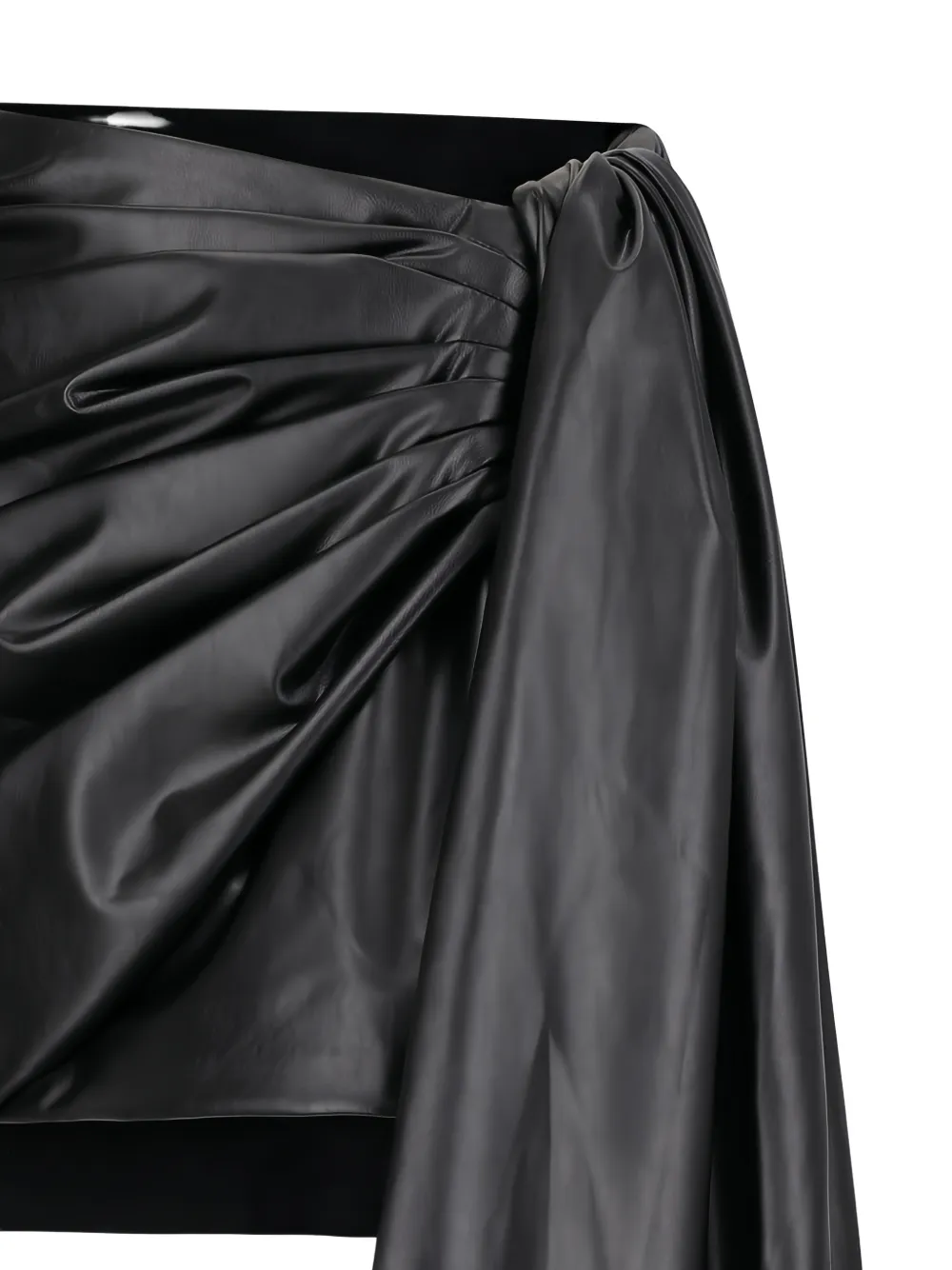  David Koma Draped Mini Skirt - Black 