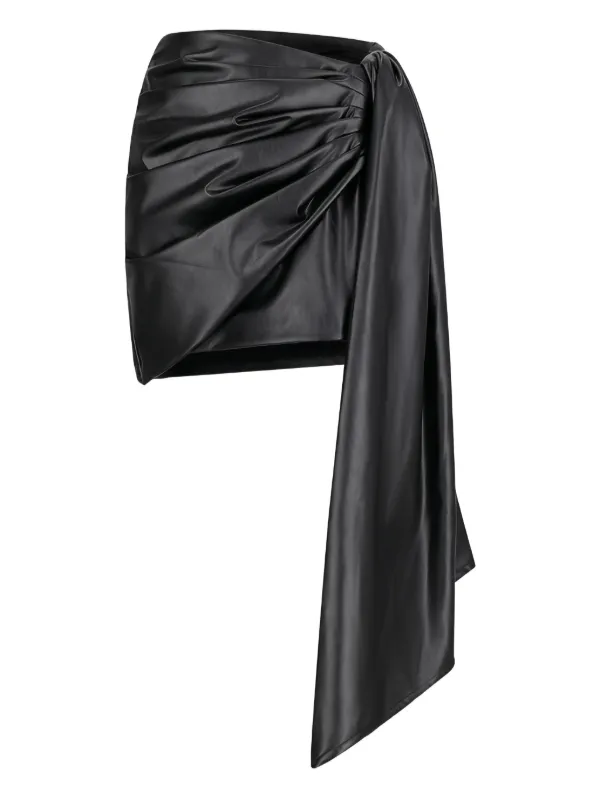 David Koma Draped Mini Skirt in Black