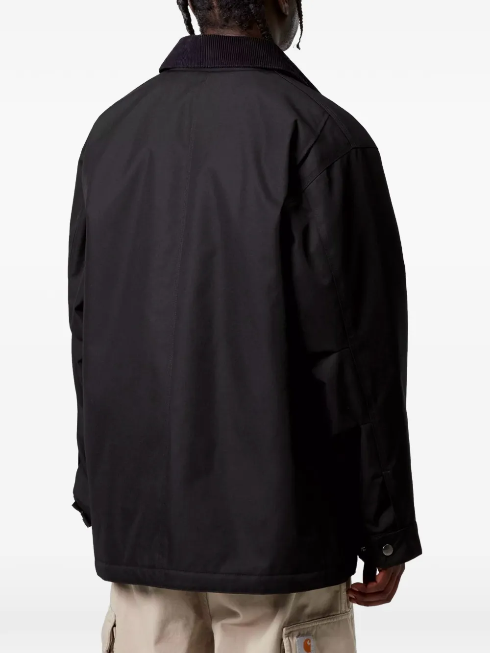 Carhartt WIP Adair jack met ribfluwelen kraag Zwart