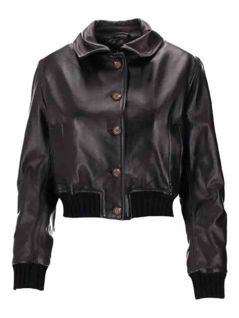 La-Rose buttoned leather jacket