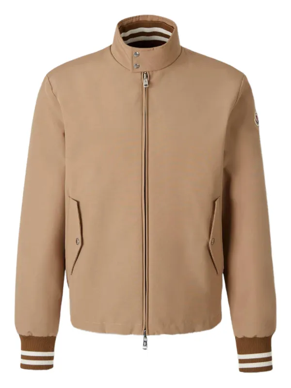 Moncler Striped 'prieure' Jacket | Neutrals | FARFETCH
