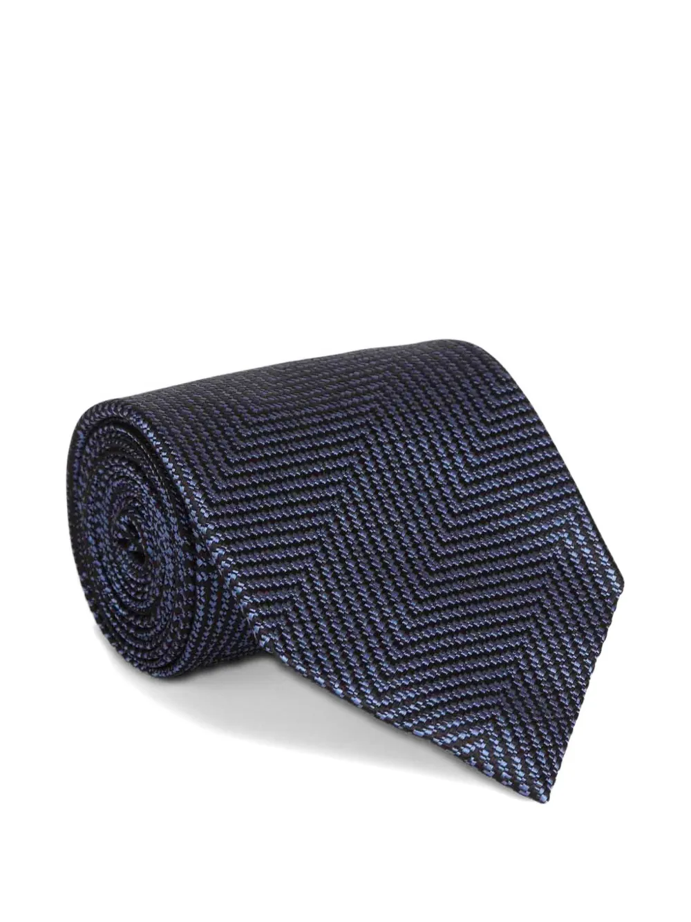 TOM FORD textured silk tie - Blauw