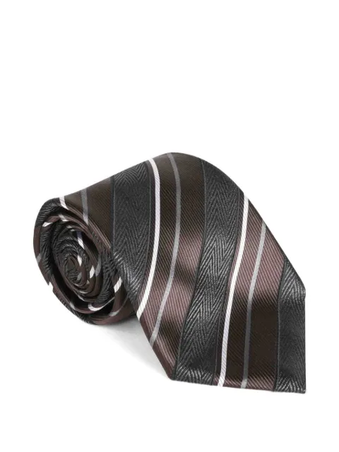 Brioni textured striped tie