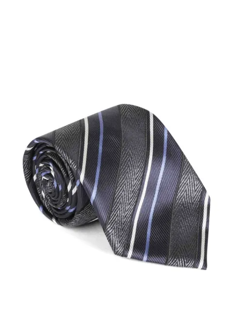 Brioni textured striped tie