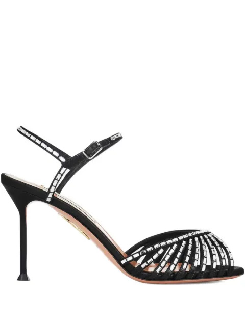 Aquazzura Hold Me crystal-embellished heeled sandals