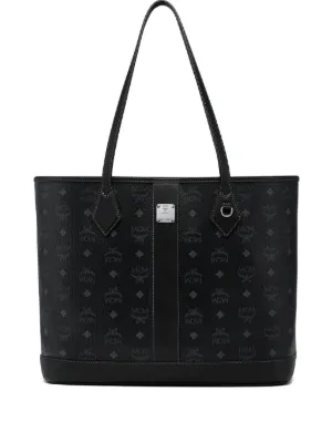 MCM レザー トートバッグ | ブラック | FARFETCH JP