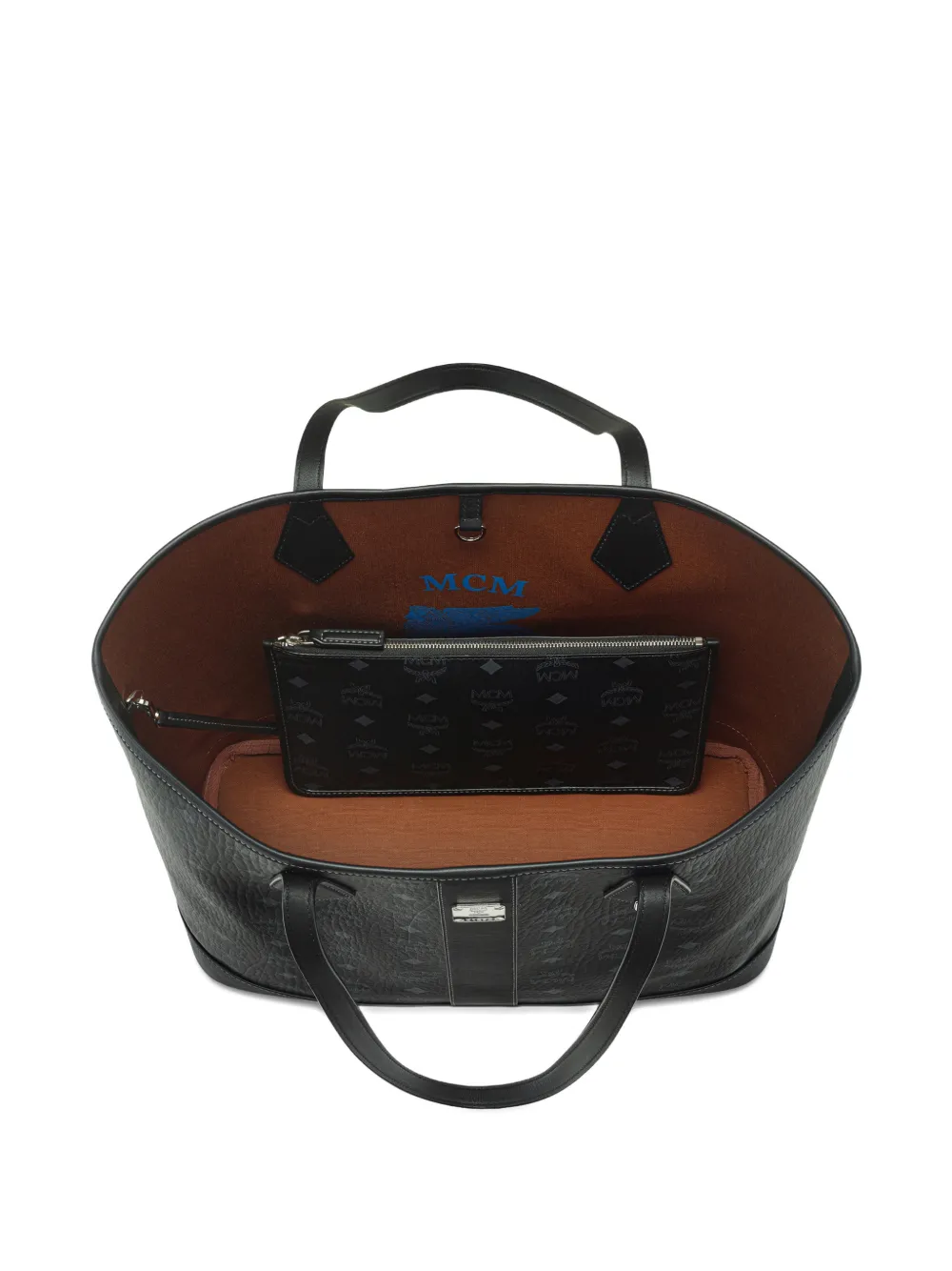 MCM Shopper met logoplakkaat Zwart
