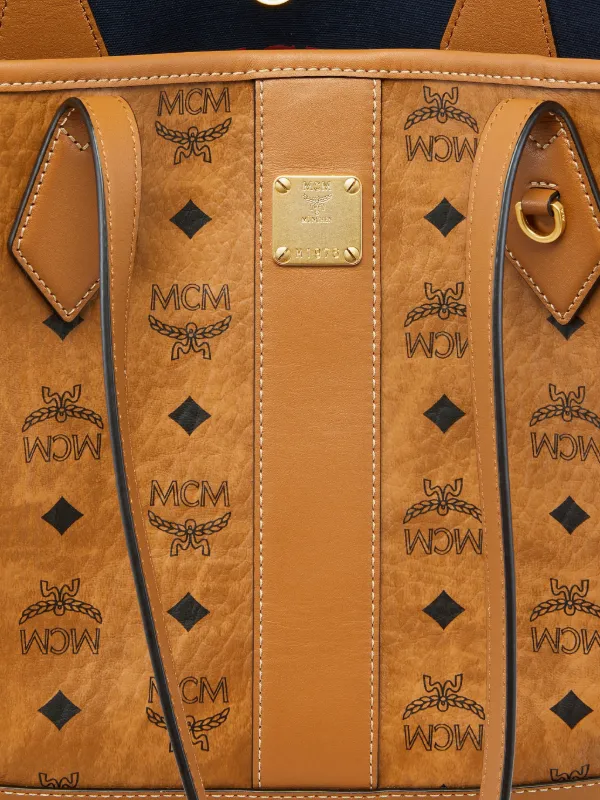MCM Small monogram-print Tote Bag | Brown | FARFETCH
