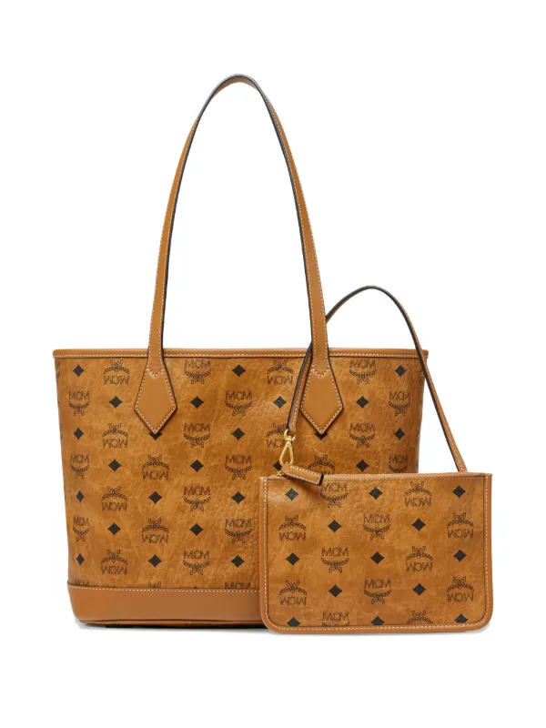 MCM Small monogram-print Tote Bag | Brown | FARFETCH