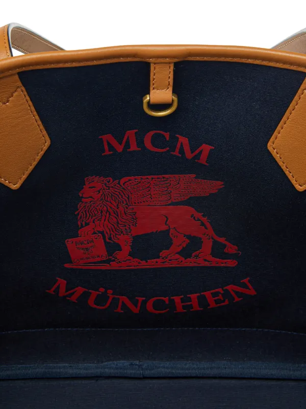MCM Small monogram-print Tote Bag | Brown | FARFETCH
