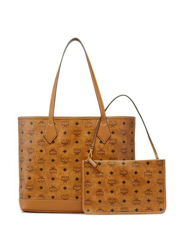 MCM ロゴプリント　ブラウンハンドバッグ 33172185_63809878_600.jpg