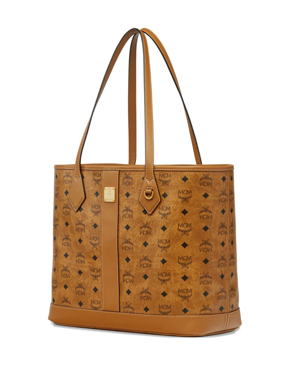 MCM Shopper met logopatroon Bruin