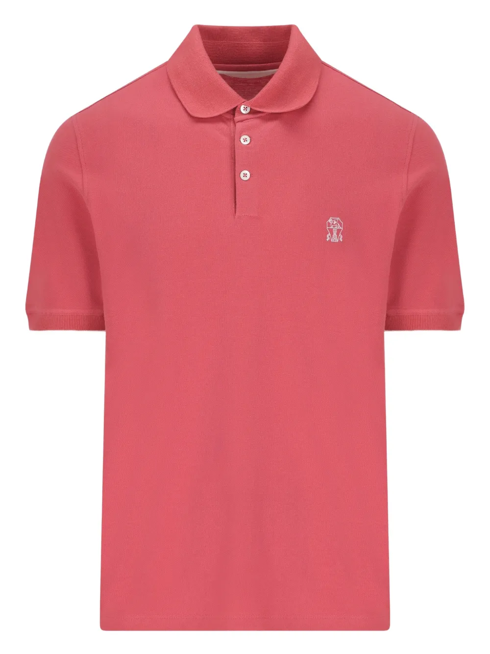 Brunello Cucinelli button short-sleeve polo shirt - Rosso