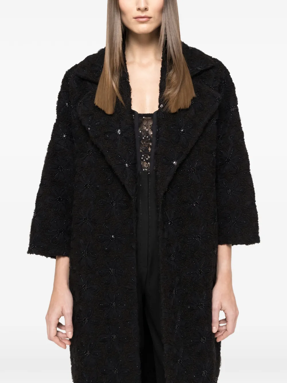Bead-Embellished Coat