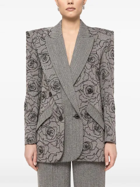 NISSA sequin-embellished double-breasted blazer