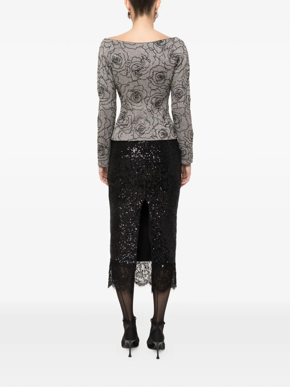  Nissa Sequin-embellished Blazer - Grey 