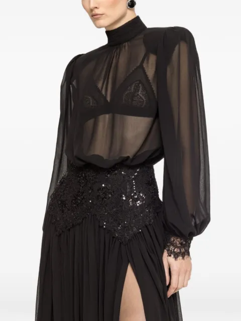 NISSA mock-neck embellished dress