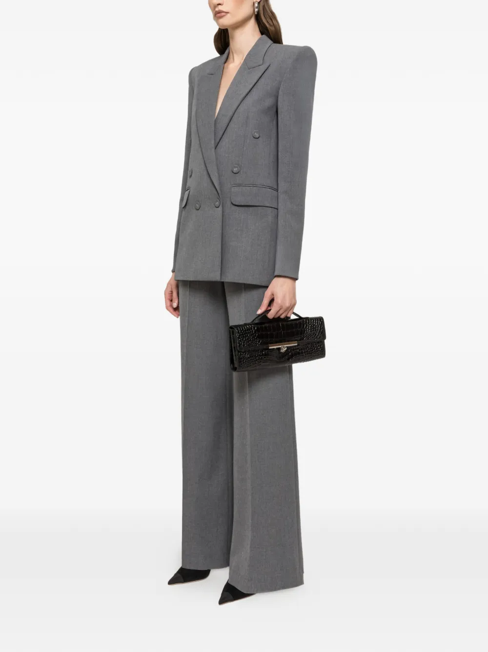 NISSA High waist palazzo broek - Grijs