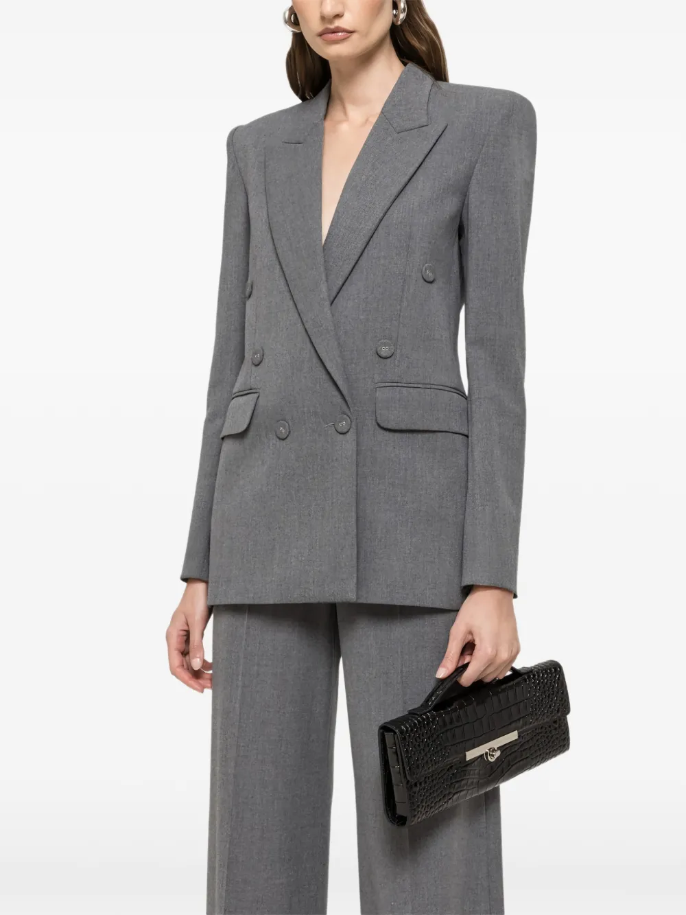 NISSA High waist palazzo broek Grijs