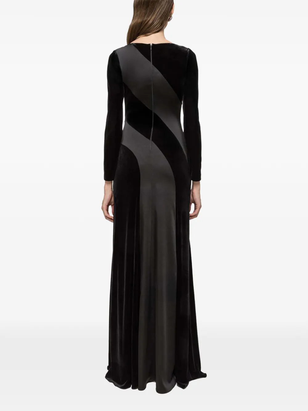 Satin Velvet Maxi Dress