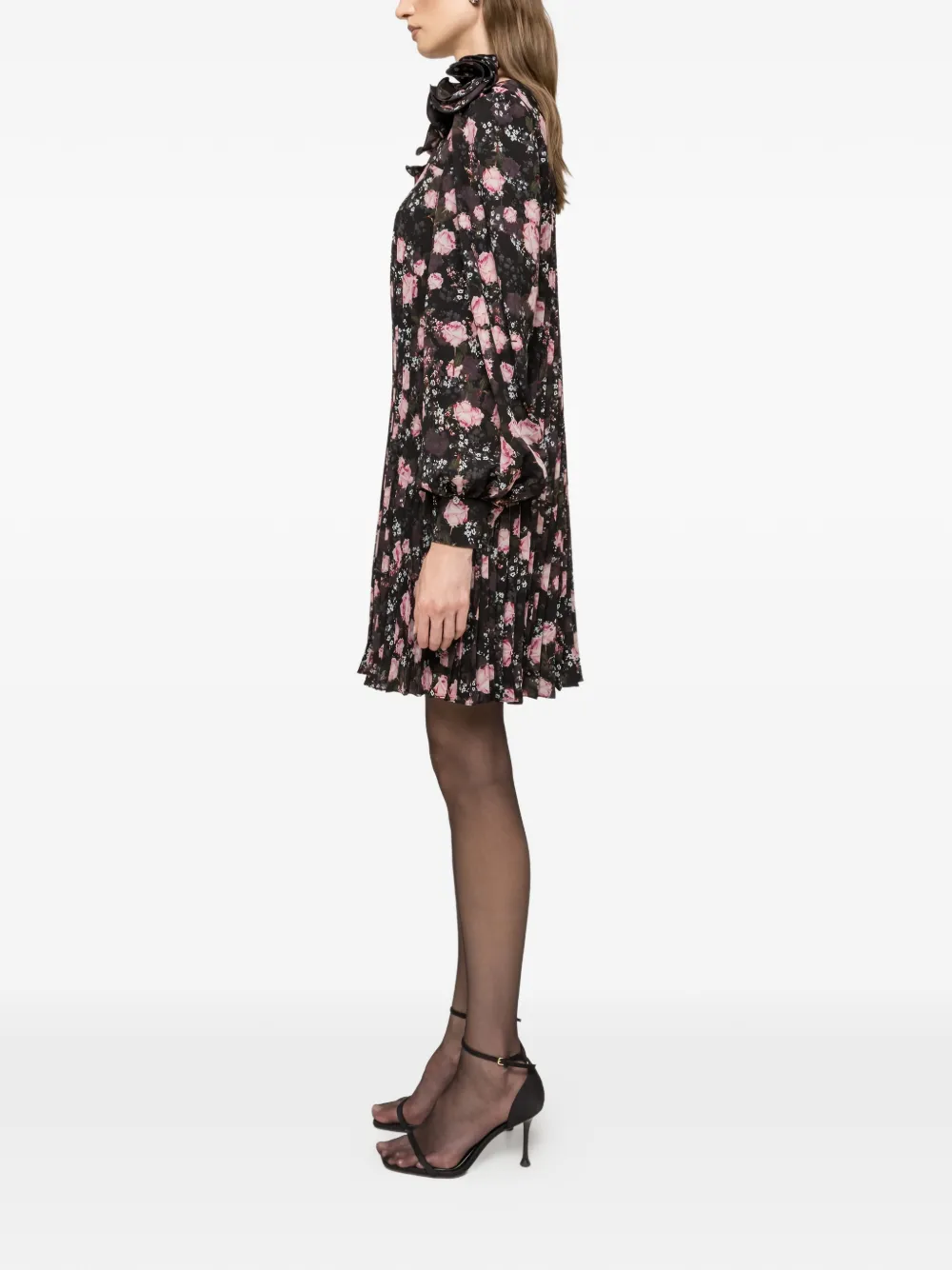 NISSA Mini-jurk met bloemenprint Zwart