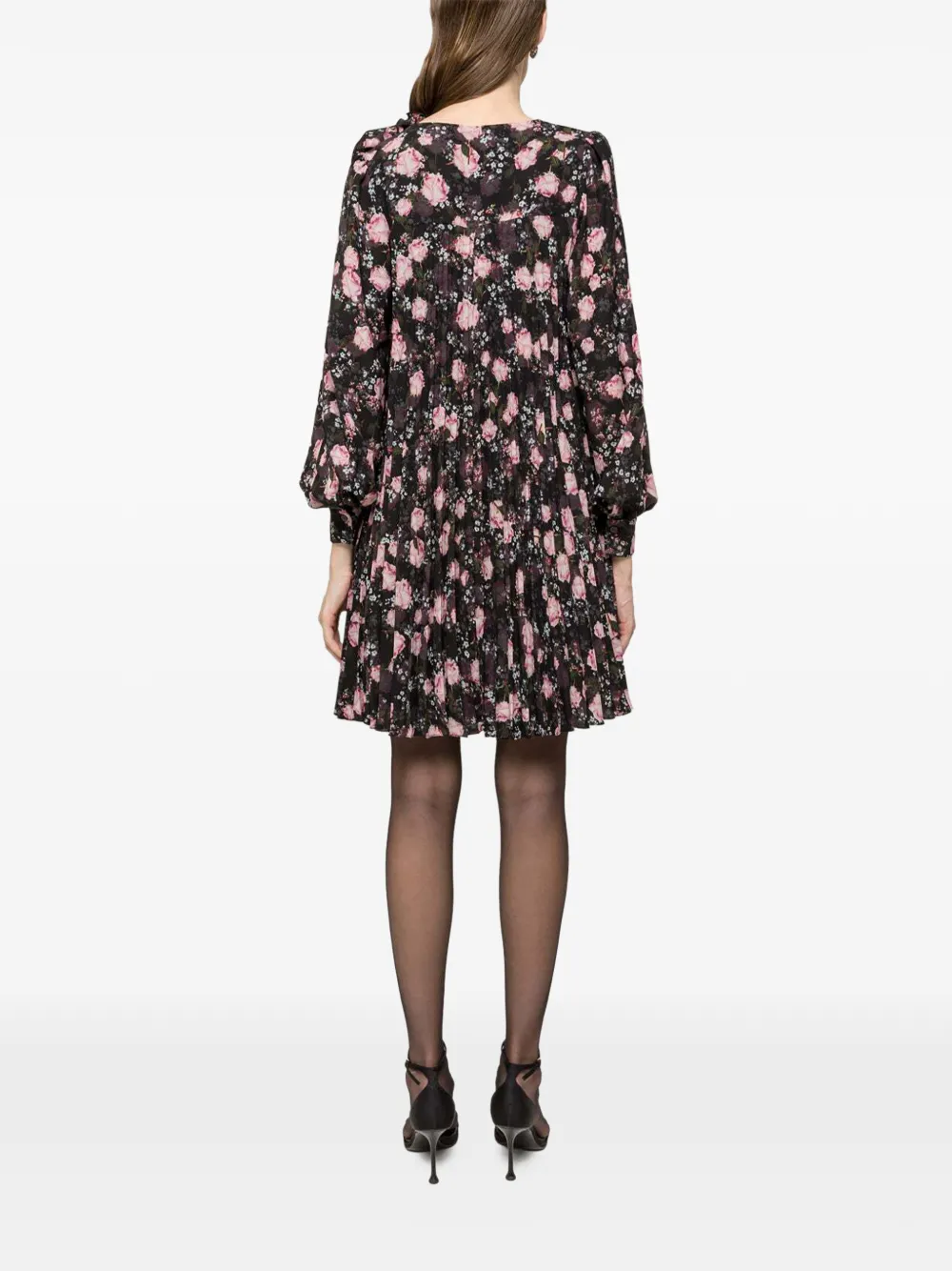 NISSA Mini-jurk met bloemenprint Zwart
