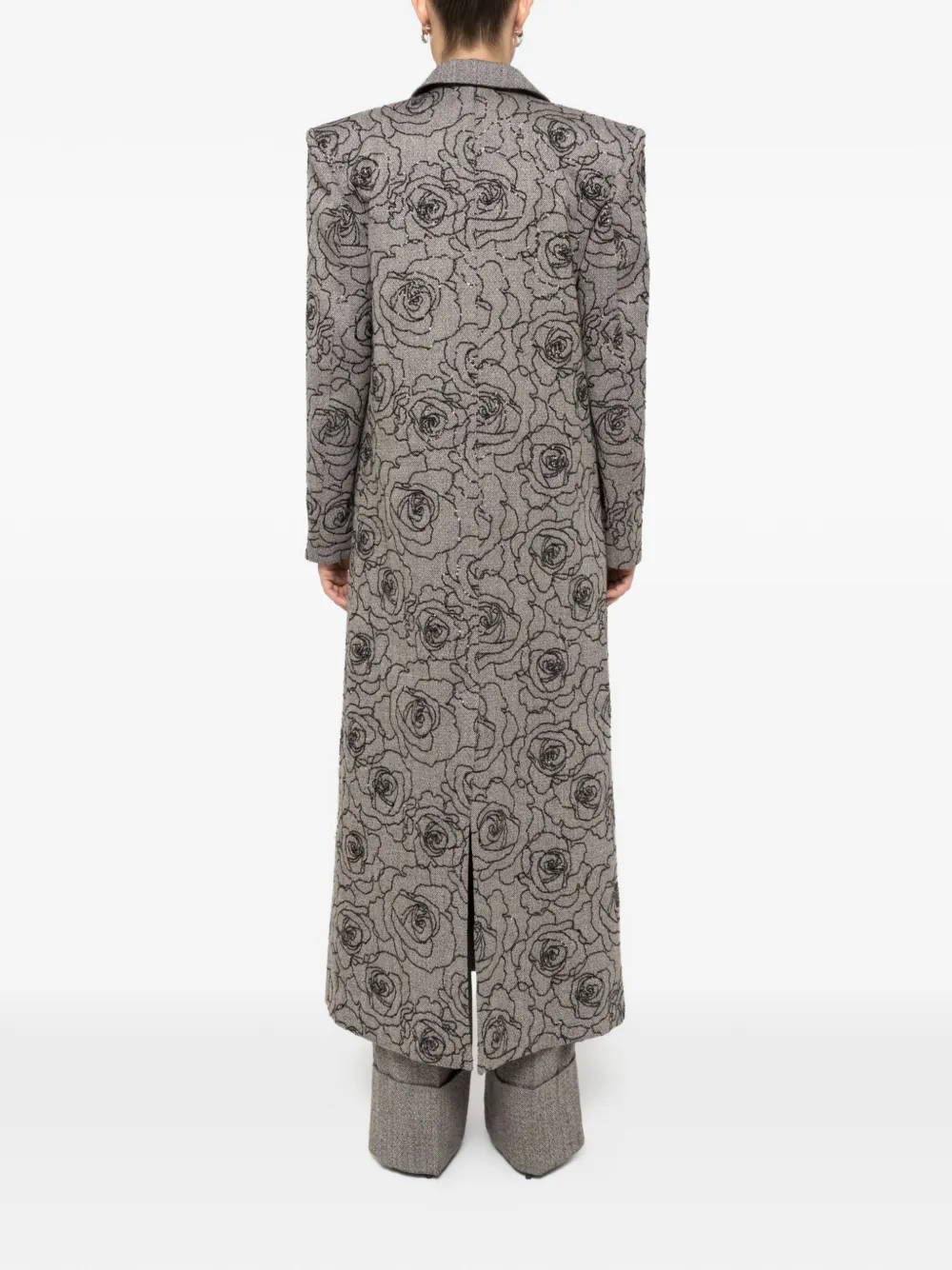  Nissa Sequin-embellished Coat - Grey 