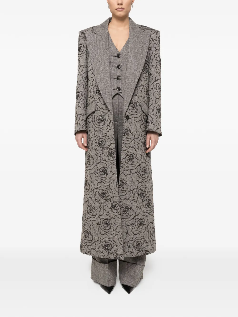 NISSA Cappotto con paillettes - Grigio