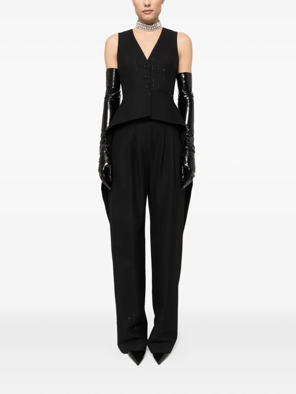 NISSA Gilet met pailletten Zwart
