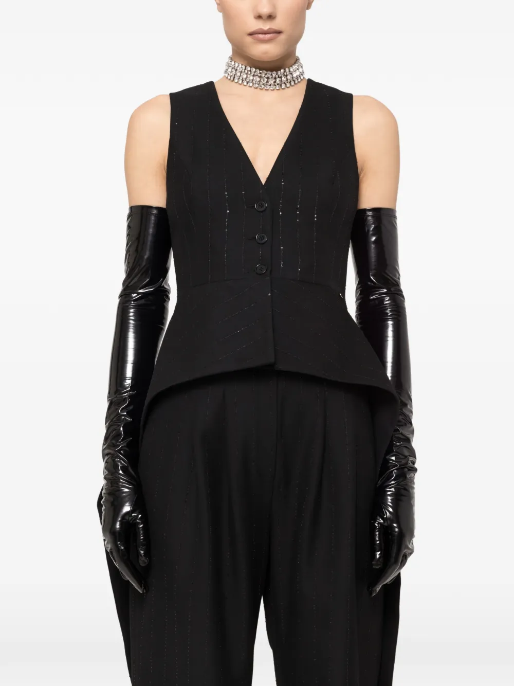NISSA Gilet met pailletten Zwart