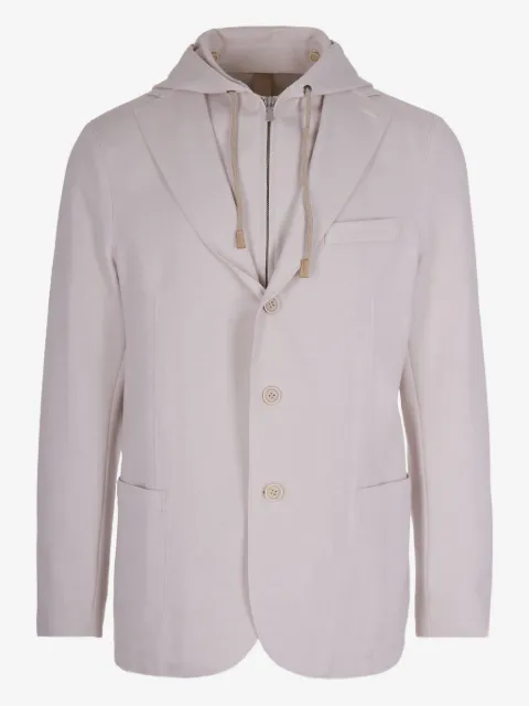 Eleventy hooded pocketed blazer