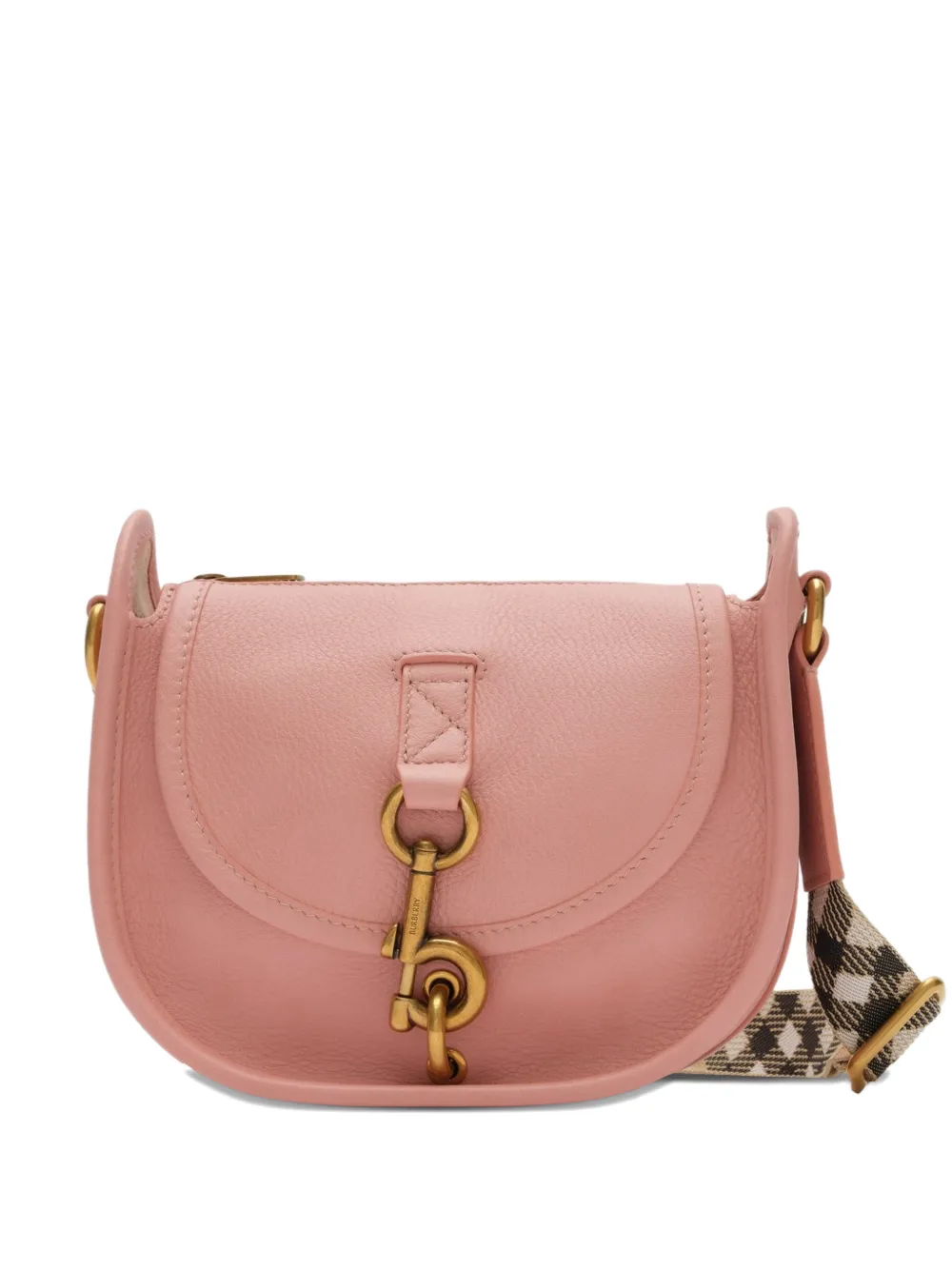 Burberry B clip check-strap mini bag - Rosa