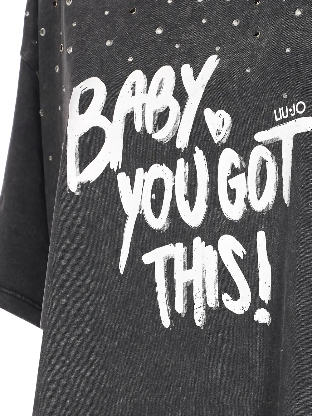  Liu Jo Embellished Printed T-shirt - Grey 